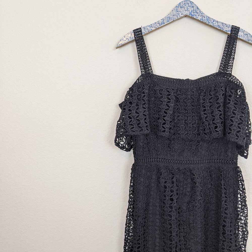 Jack by BB Dakota Black Aitana Lace Off Shoulder Dress - Picture 4 of 8